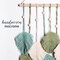 acramé Wall Hanging Leaves – Large Handmade Boho Feather-Style Yarn Tapestry, Chic Leaf Décor for Nursery, Bedroom, or Living Room, 17 × 22 Inches (Green, Sage Green & Beige)